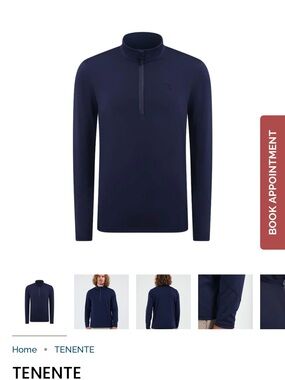 Men's Navy Half-Zip Pullover